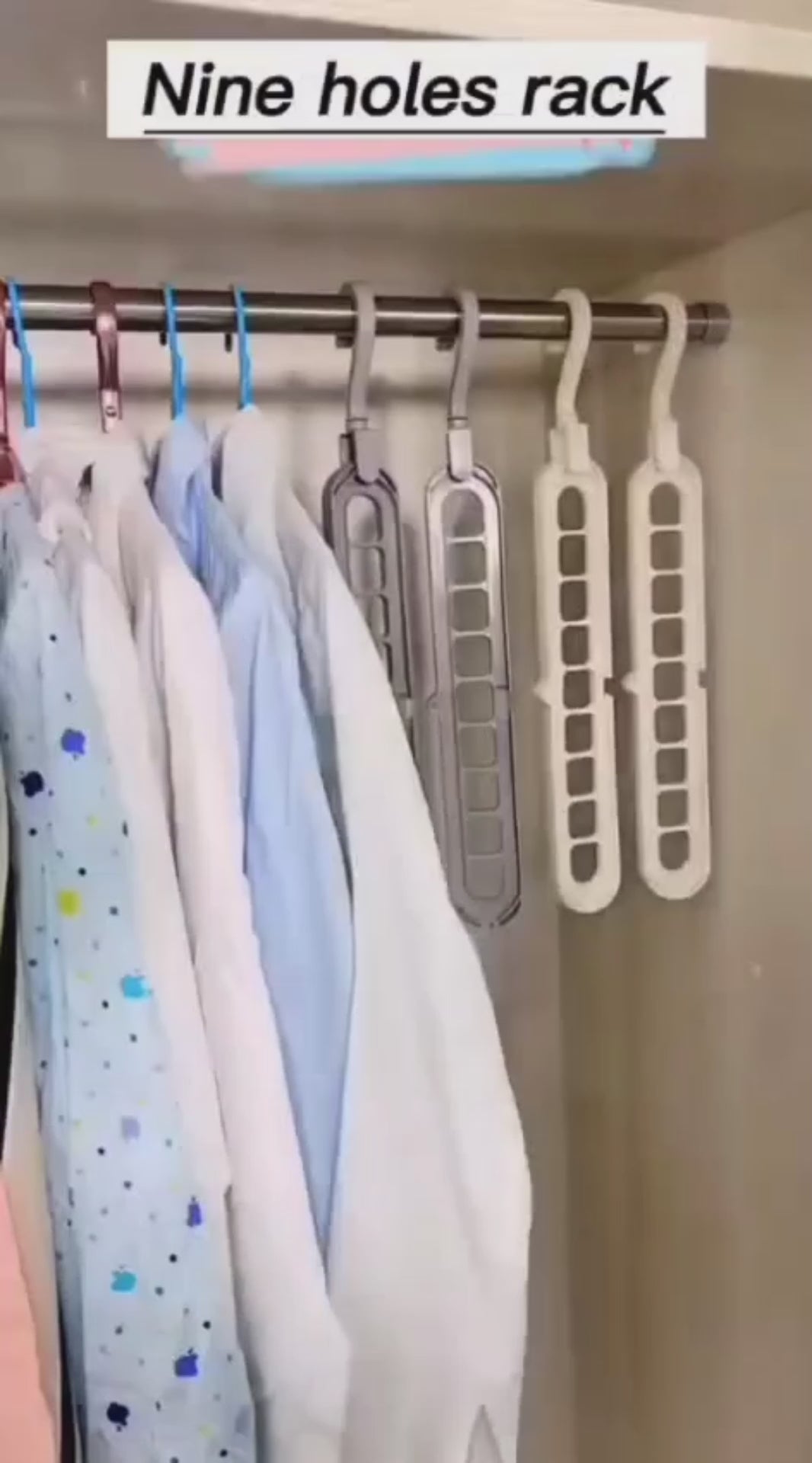 360 Rotating 9-Hole Magic Hanger (Pack Of 4) - Multi-Function Storage Hanger