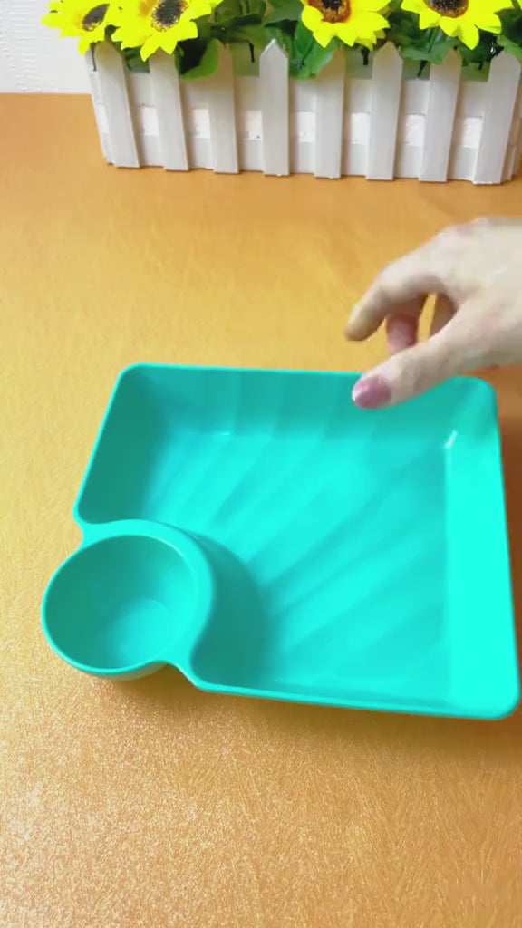 Dumpling Plate with Sauce Dish (Pack Of 4)